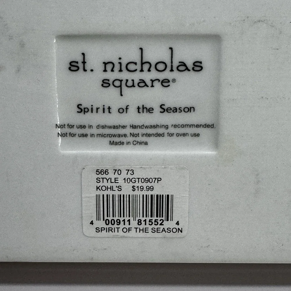 Believe St. Nicholas Square Christmas/ INSPIRATIONAL Serving Tray And Snack Dish
